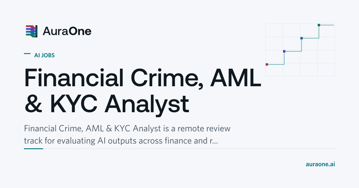 Financial Crime, AML & KYC Analyst | AI Jobs | AuraOne