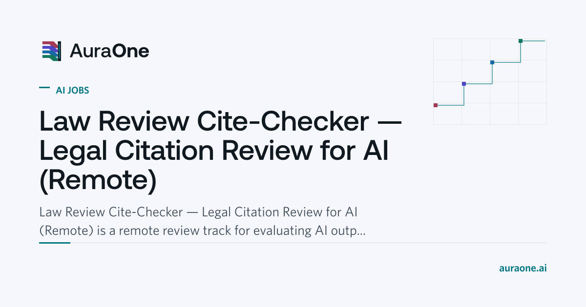 Law Review Cite-Checker — Legal Citation Review for AI (Remote) | AI ...
